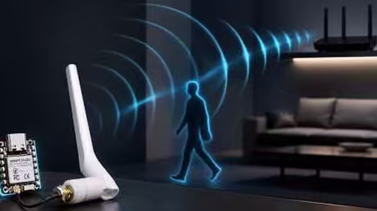 YouTube thumbnail for the ESPectre Wi-Fi motion sensing tutorial